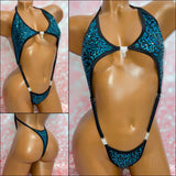 Teal Sequin Peekaboob