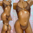 Brown Sequin Clip Front Sling
