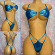 Metallic Teal Blue Strappy X-Tina