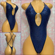 Navy Blue Sequin Dangle One Piece