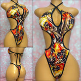Firestorm Print Cut Out One Piece
