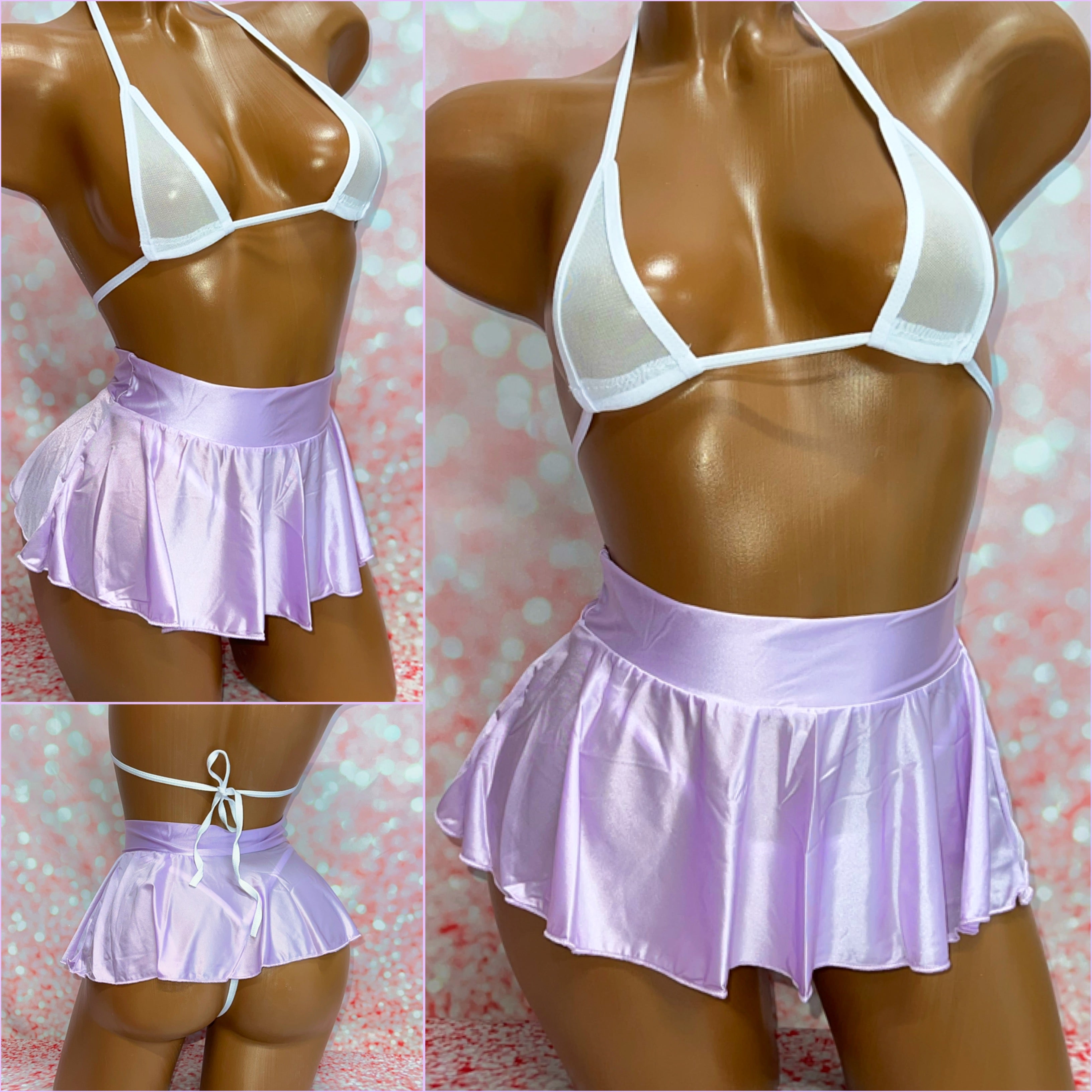 Lilac Purple Mini Skirt