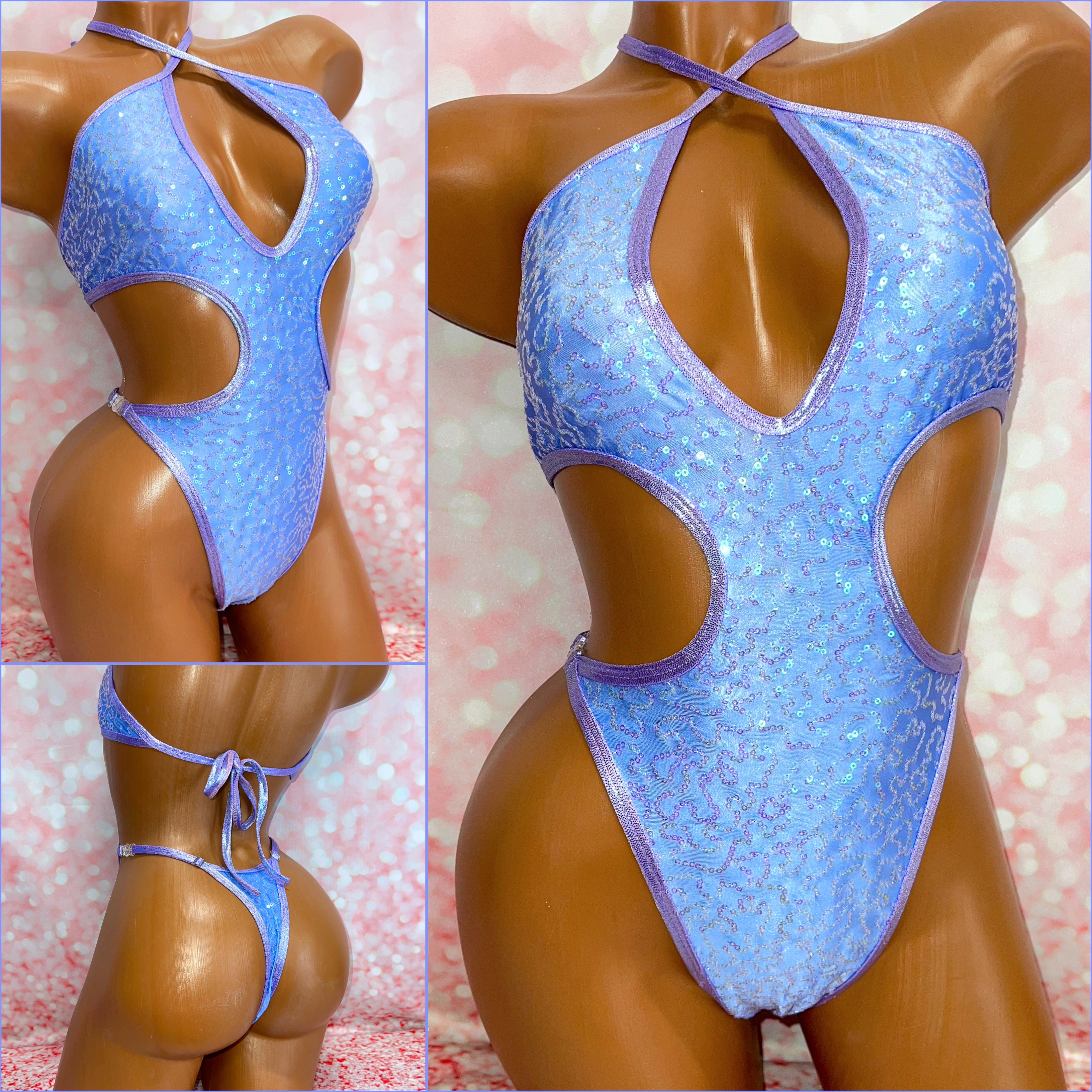 Bluebell Sequin Cut Out One Piece
