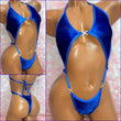 Royal Blue Velvet Diamond Slingshot