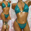 Metallic Green Lace Bikini