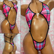 Dark Pink Tartan Diamond Slingshot