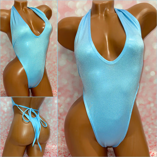 Metallic Light Blue One Piece