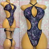 Grunge Butterfly Cut Out One Piece