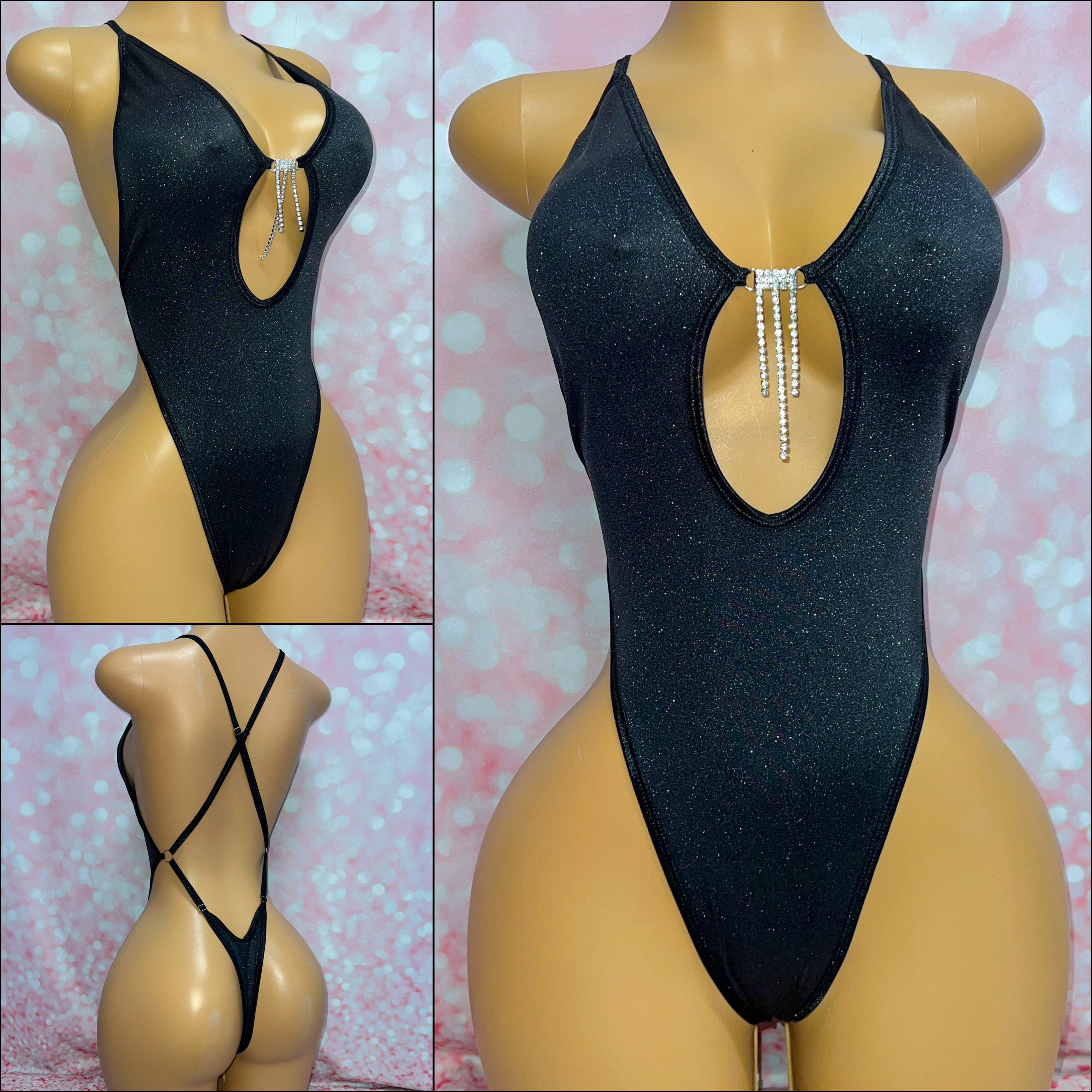 Black Stardust Dangle One Piece
