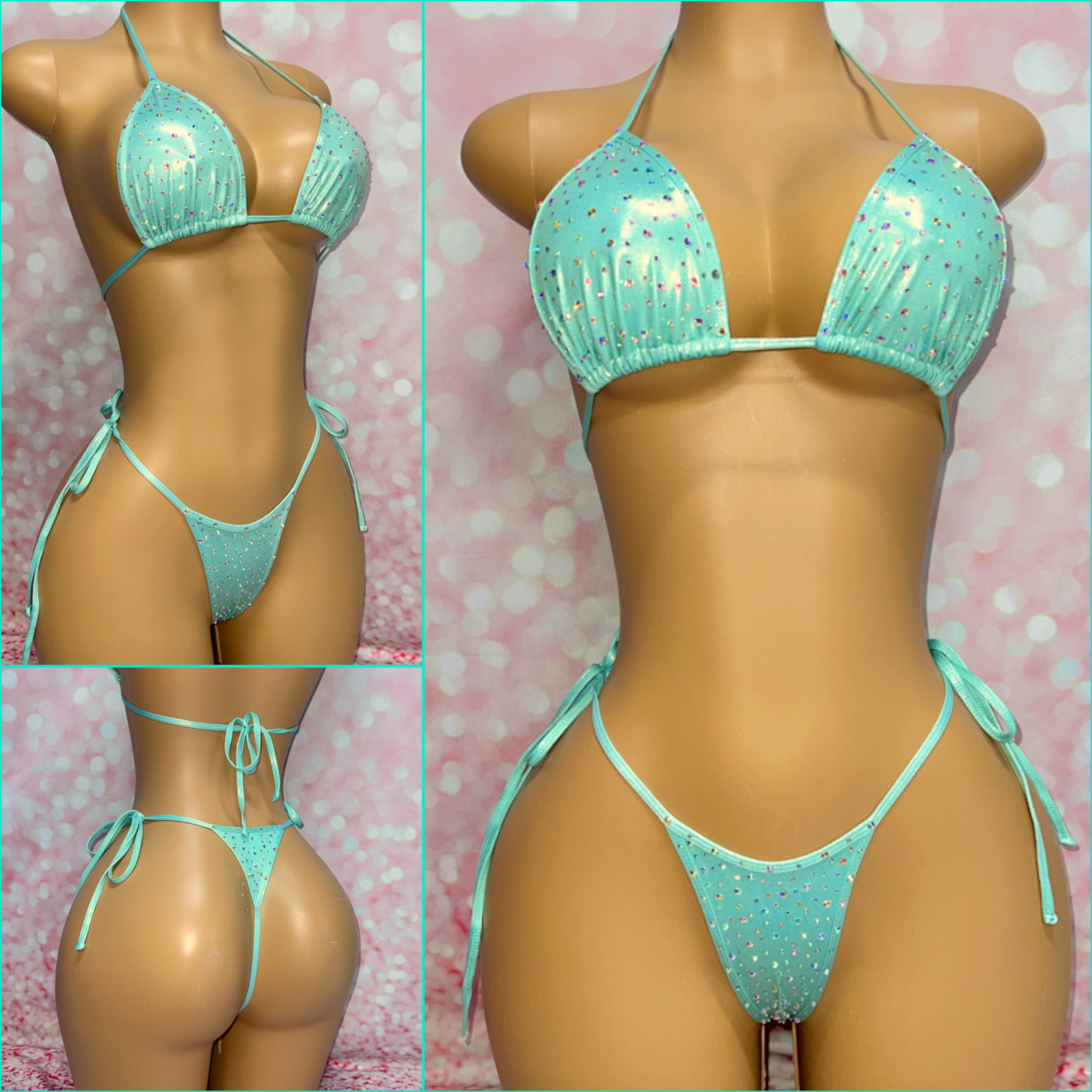 Rhinestone Bikini Mint