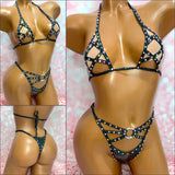 Rhinestone Cut Out Strap Bikini Paparazzi