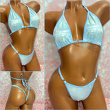 Metallic Baby Blue Bikini