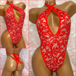 Red Sequin Lace One Piece