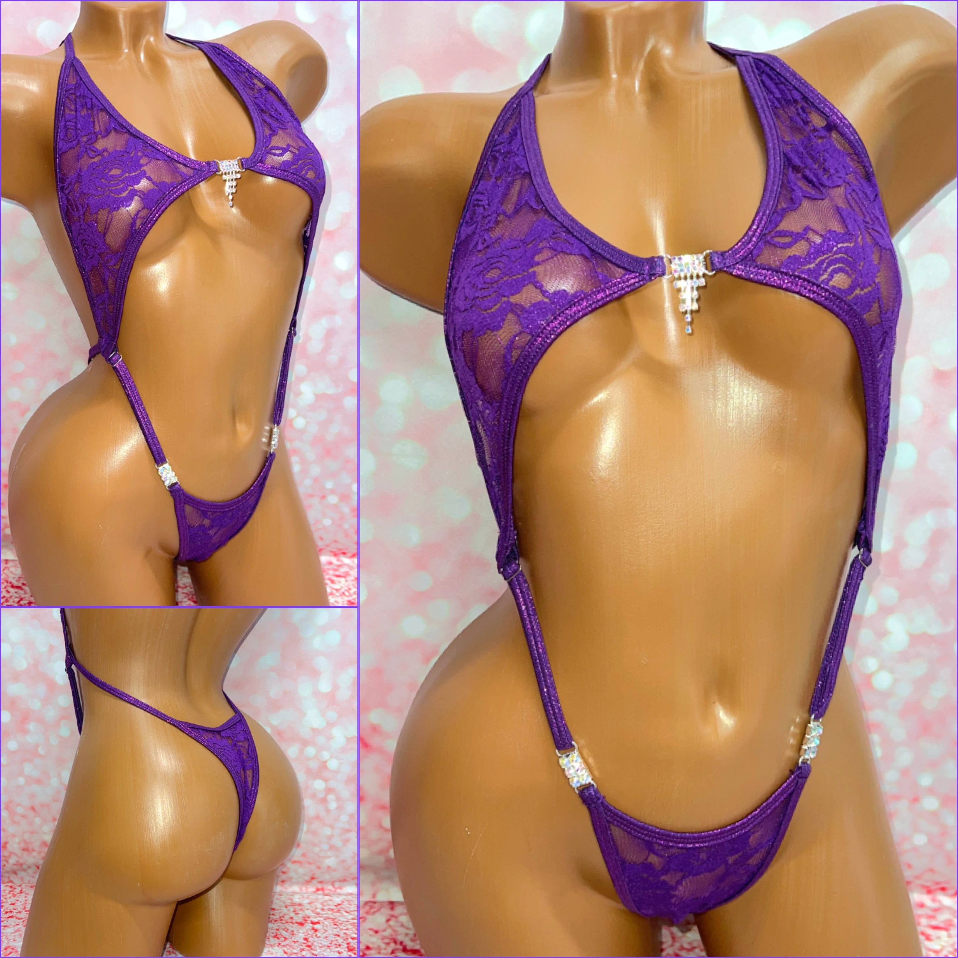 Purple Lace Peekaboob