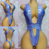 Metallic Purple Wrap Bodysuit