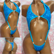 Blue Sequin Peekaboob