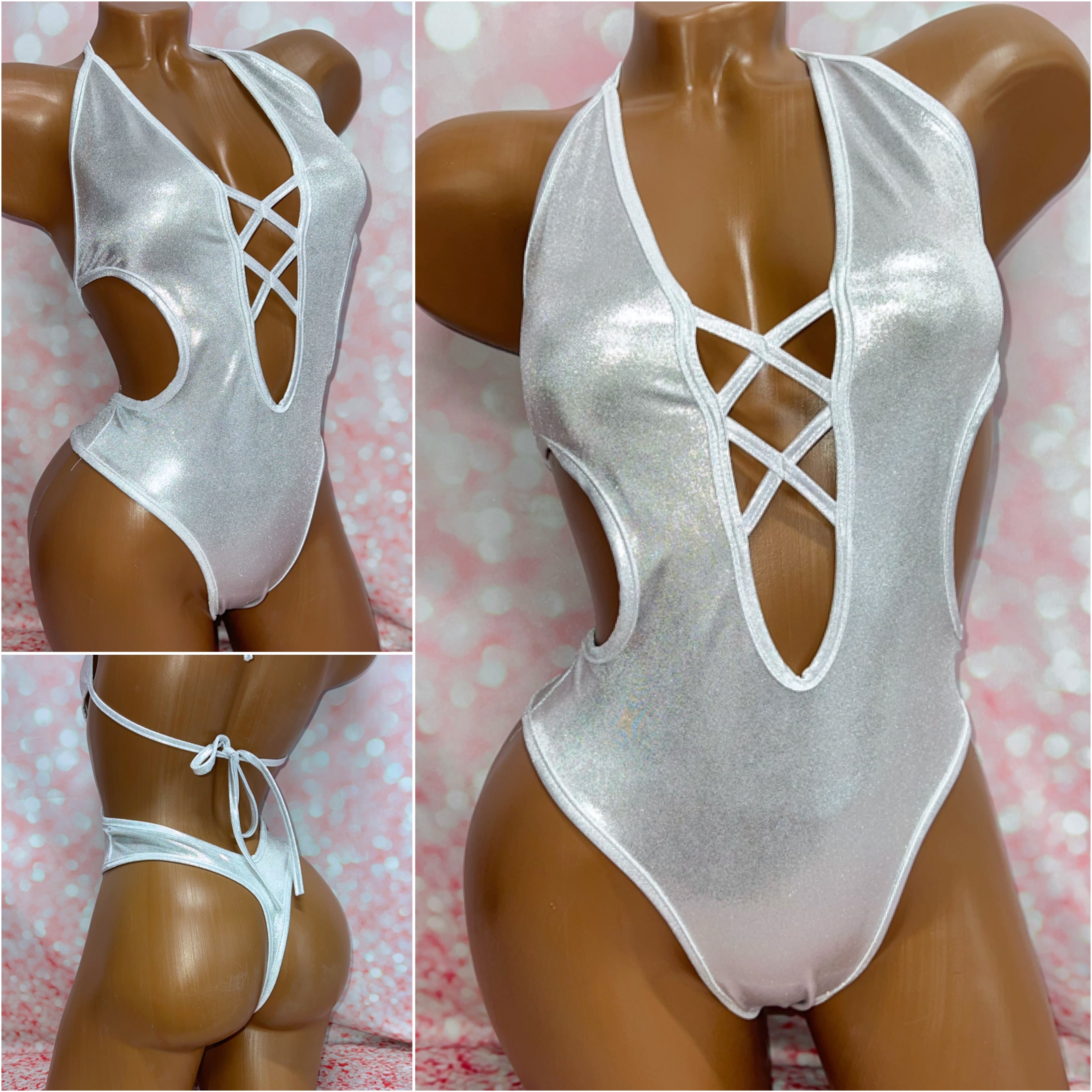 Silver X Front One Piece