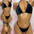 Black Sparkle Velvet Bikini