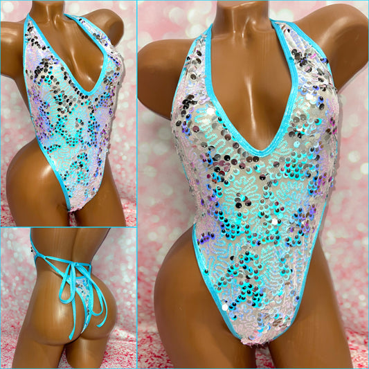 Capri 3D Sequin One Piece