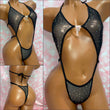 Black Sparkle Mesh Diamond Slingshot