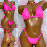 Metallic Neon Pink Bikini