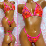 Coral Holo Snake Bikini