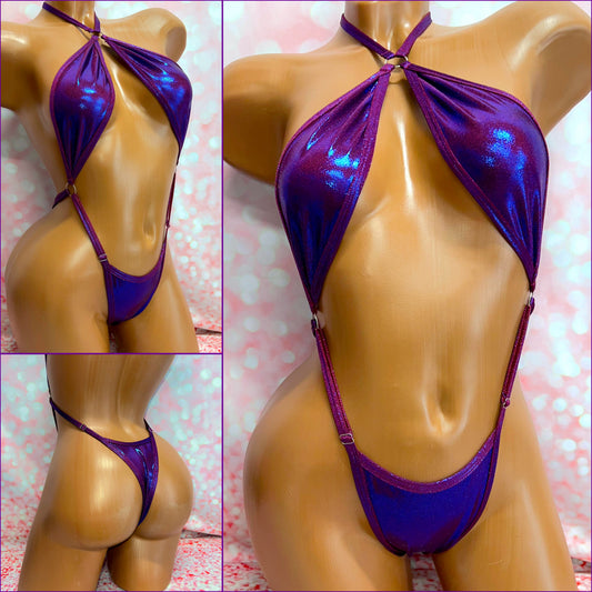 Metallic Plum Choker Slingshot