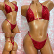 Burgundy Sequin Bikini