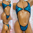 Wild Print Blue Clip Front Sling