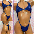 Navy Sequin Clip Front Sling