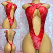 Red Tie Dye Cross Over One Piece