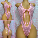 Pink Sequin Cheeky Bodysuit