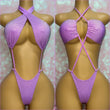 Multi Way Rhinestone Bodysuit Lilac
