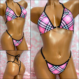Pink Tartan Bikini