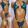 Wild Print Blue Peekaboob