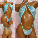 Aqua Holo Dot Choker Slingshot