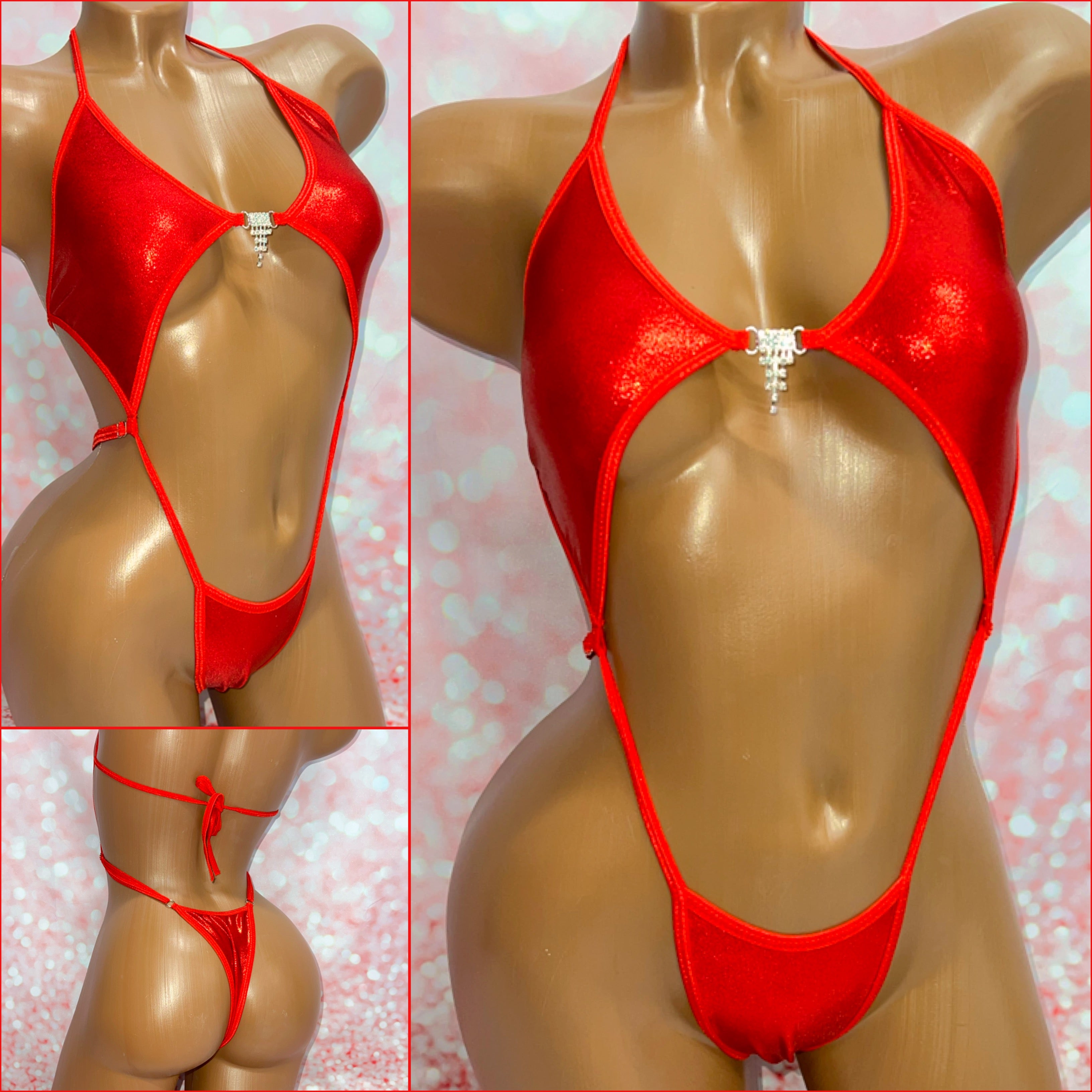 Metallic Red Diamond Slingshot