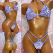 Velvet Sequin Bikini Set Purple