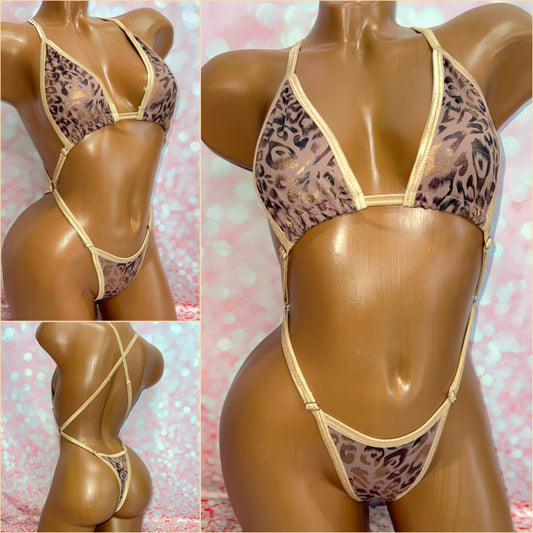 Rose Gold Leopard X-Tina Bikini