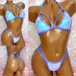 Lavender Strappy Sequin Bikini Set