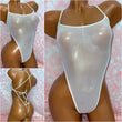 White Fishnet Mesh One Piece