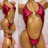 Burgundy Sequin Diamond Slingshot