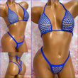 Diamond Mesh Bling Bikini Royal