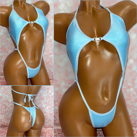 Baby Blue Metallic Diamond Slingshot