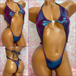 Metallic Blue Dragon Diamond Slingshot