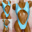 Blue Cut Out Bodysuit
