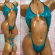 Emerald Green Sequin Diamond Slingshot