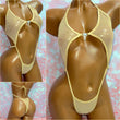 Nude Sparkle Mesh Diamond Slingshot