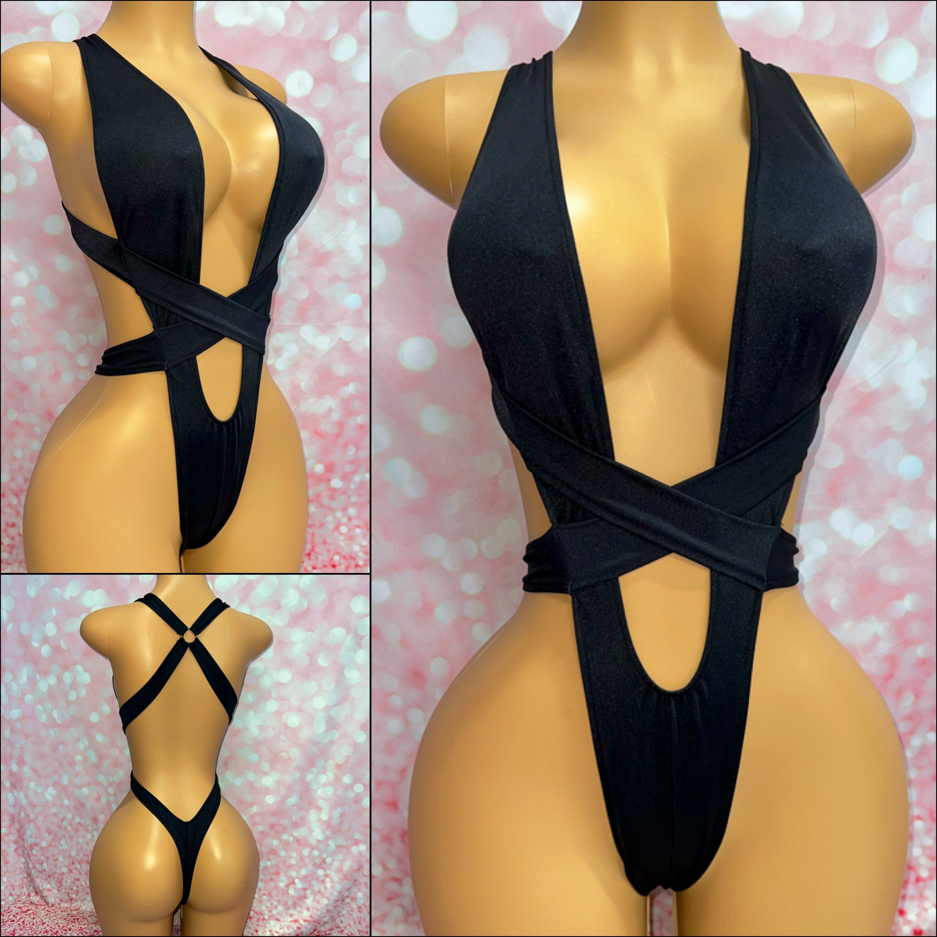 Black Wrap Bodysuit