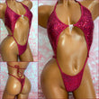 Burgundy Sequin Diamond Slingshot